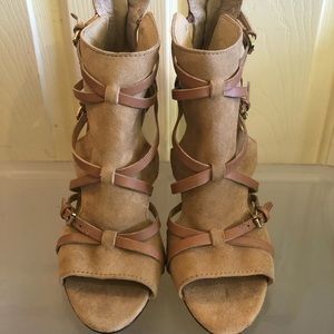 Ivanka Trump Tan suede heels